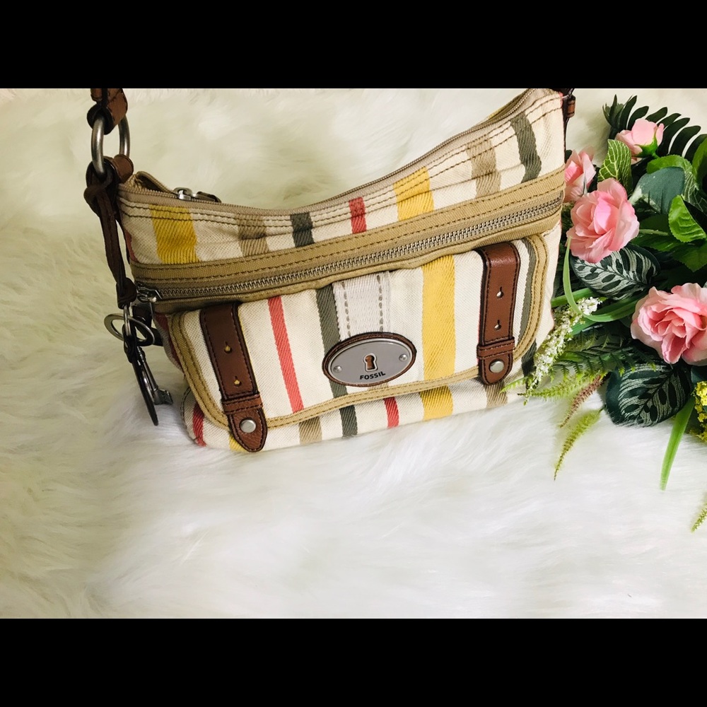 Fossil Crossbody Multiple Color Canvas Bags - image 7